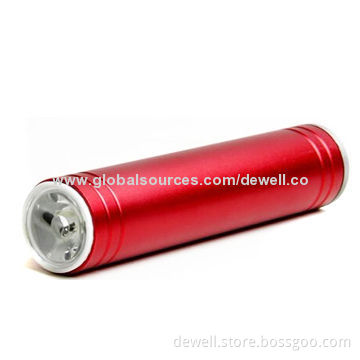 LED Mobile Phone Charger for Promotions, 1,200/2,000/2,200/2,600mAh Capacity, Slim Cylinder Design